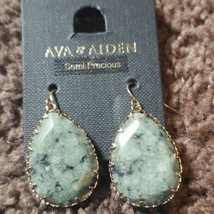 NWT Ava & Aiden Semi-Precious stoned Earrings
